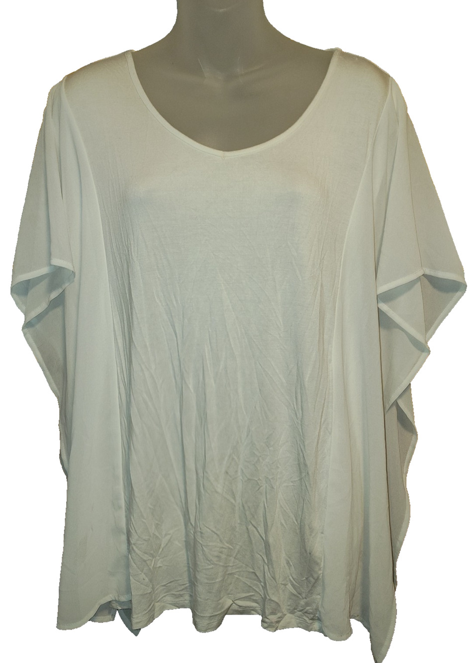 Shannon Ford New York Women’s White Short Sleeve Scoop Neck Top Size 3X BG26